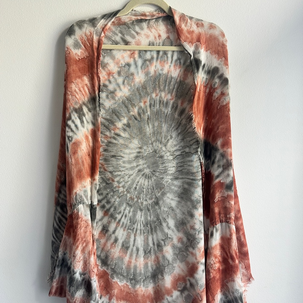 Lovestitch Tie-Dye Jacket in Rust and Gray